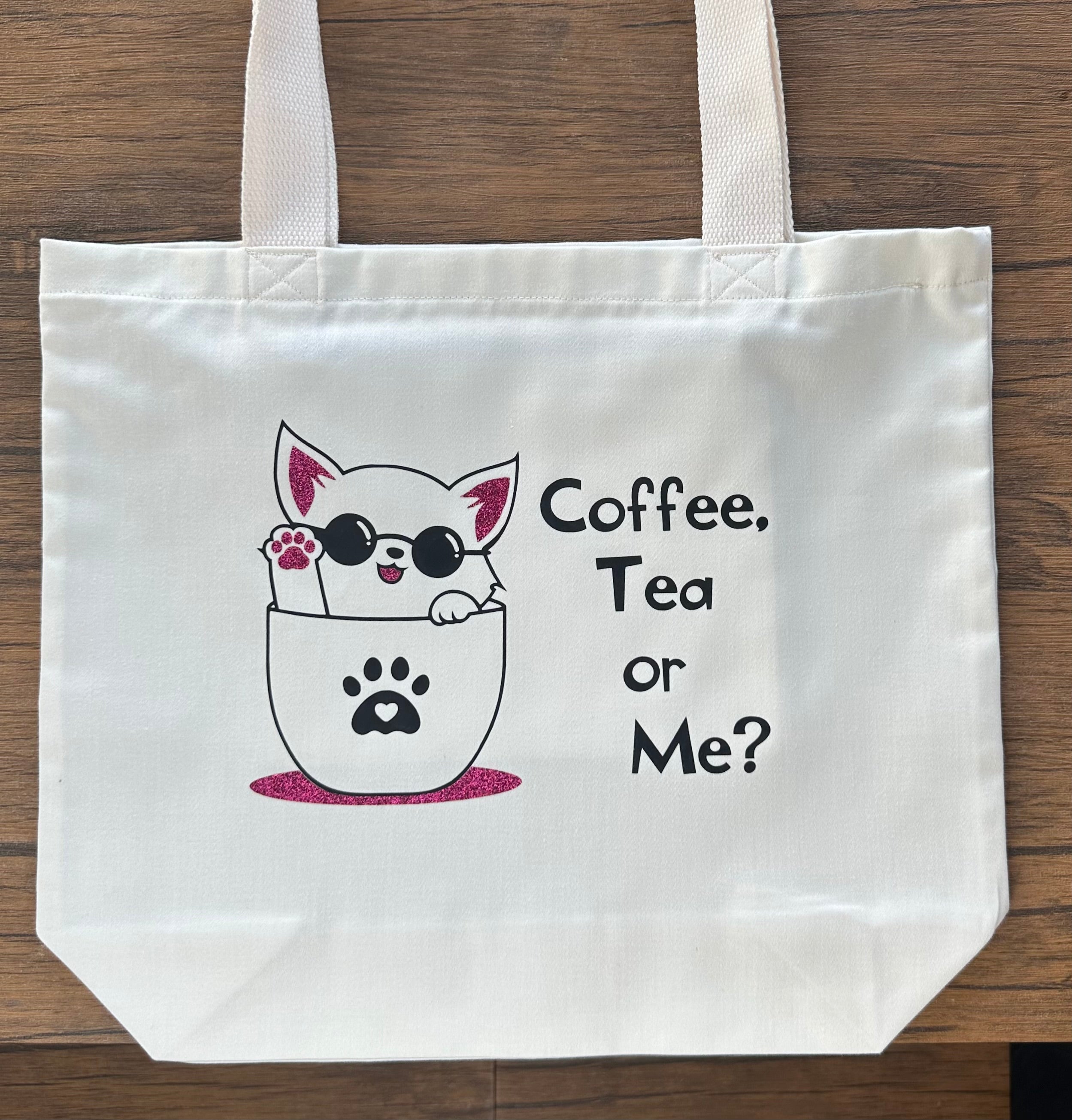 Personalised Tote Bag with Inner Zip Pocket – Custom Name Gift for Cat Lovers