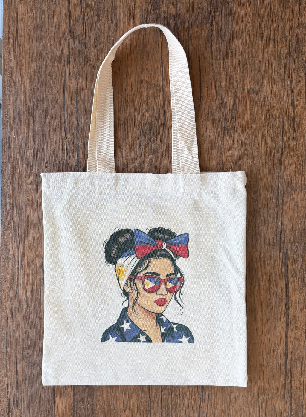 Filipino-Inspired Prints Cotton Canvas Tote Bag – with Zipper Pocket