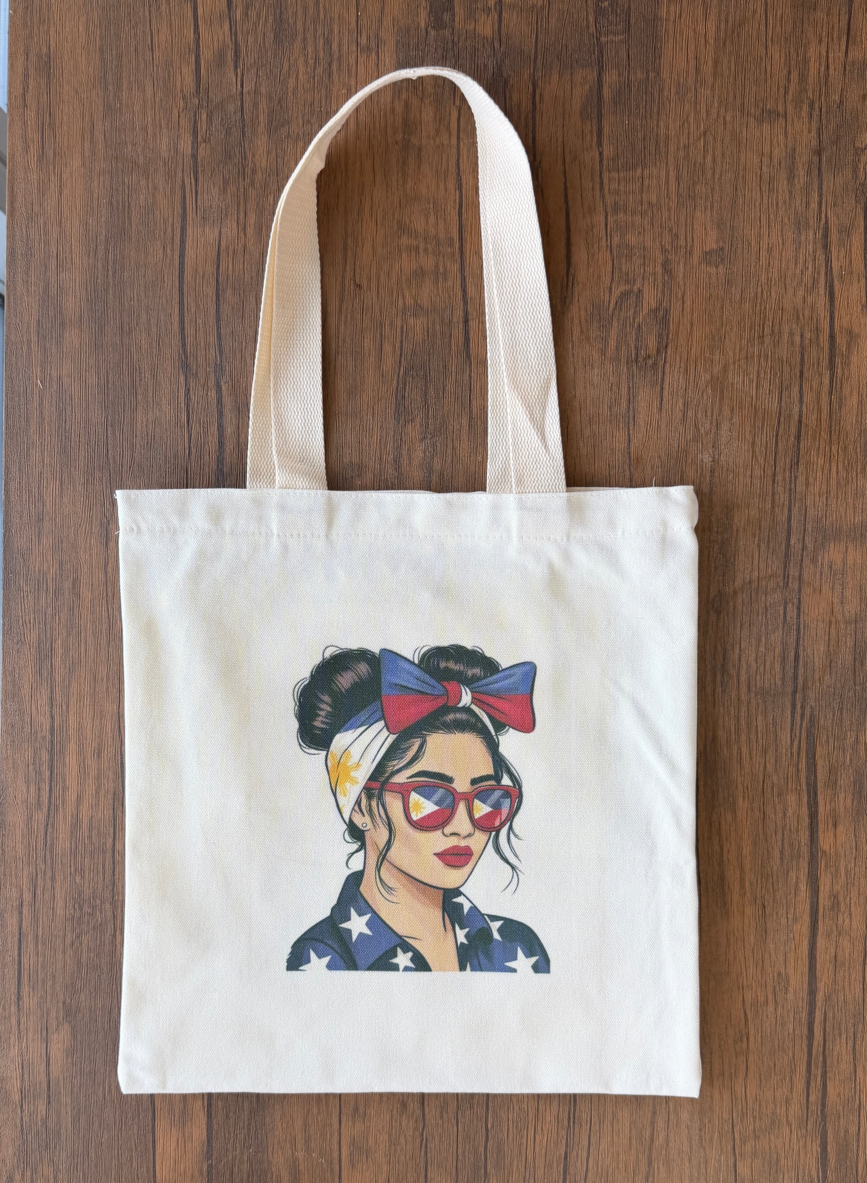 Filipino-Inspired Prints Cotton Canvas Tote Bag – with Zipper Pocket