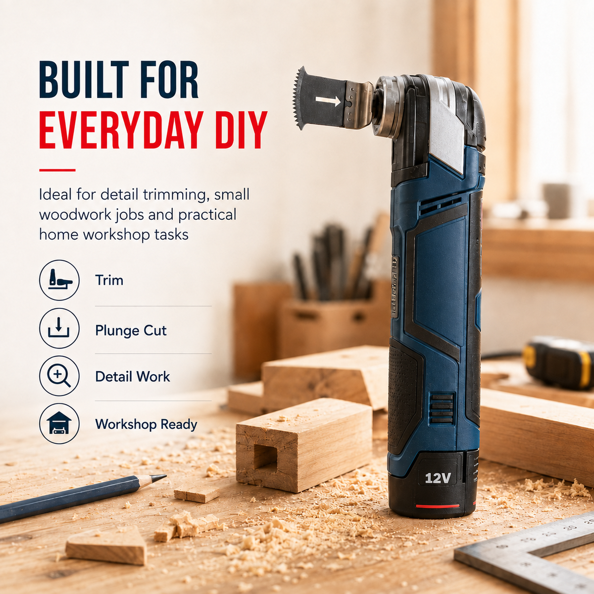 12V Cordless Precision Cutter for Wood DIY Trimming