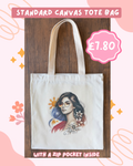 Filipino-Inspired Prints Cotton Canvas Tote Bag – with Zipper Pocket