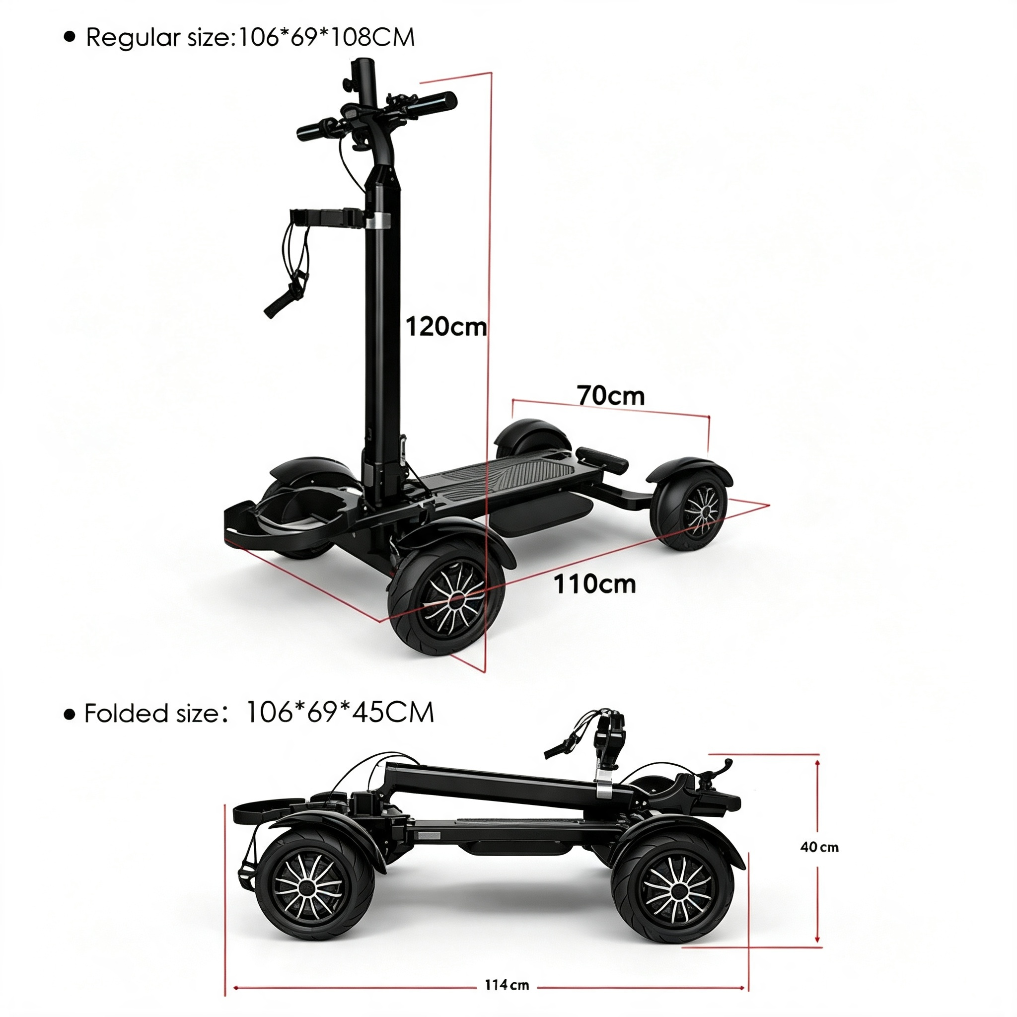 Foldable Golf Electric Scooter for Golf Course Travel