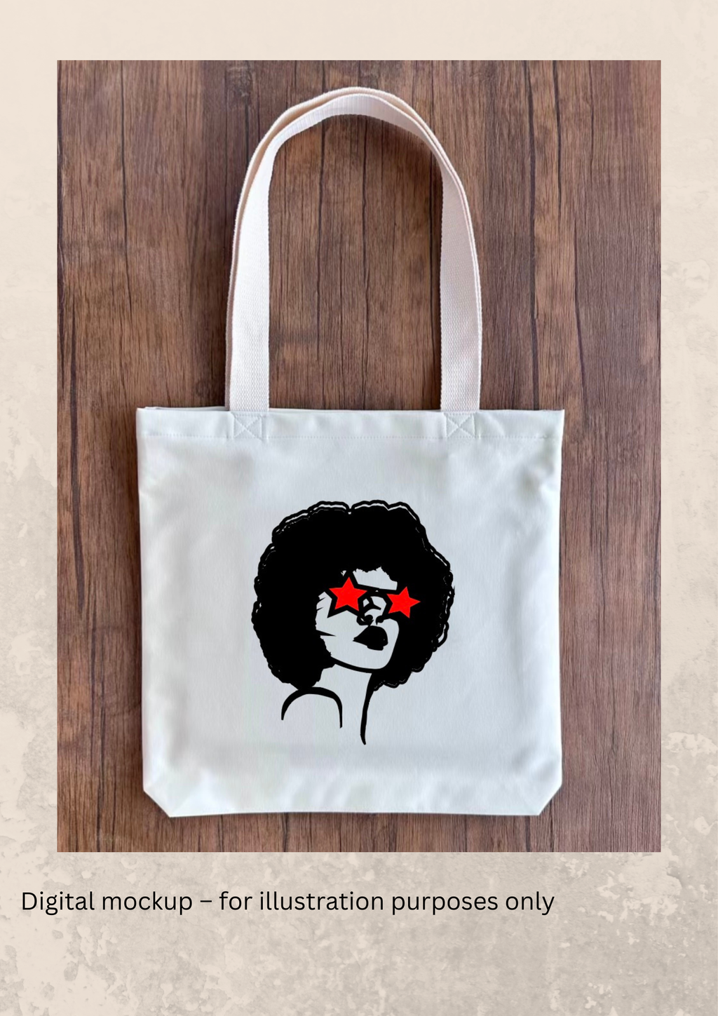 Personalised Handmade Tote Bag – Gift for Her, Custom Name, Secure Zip Pocket, High Quality Material