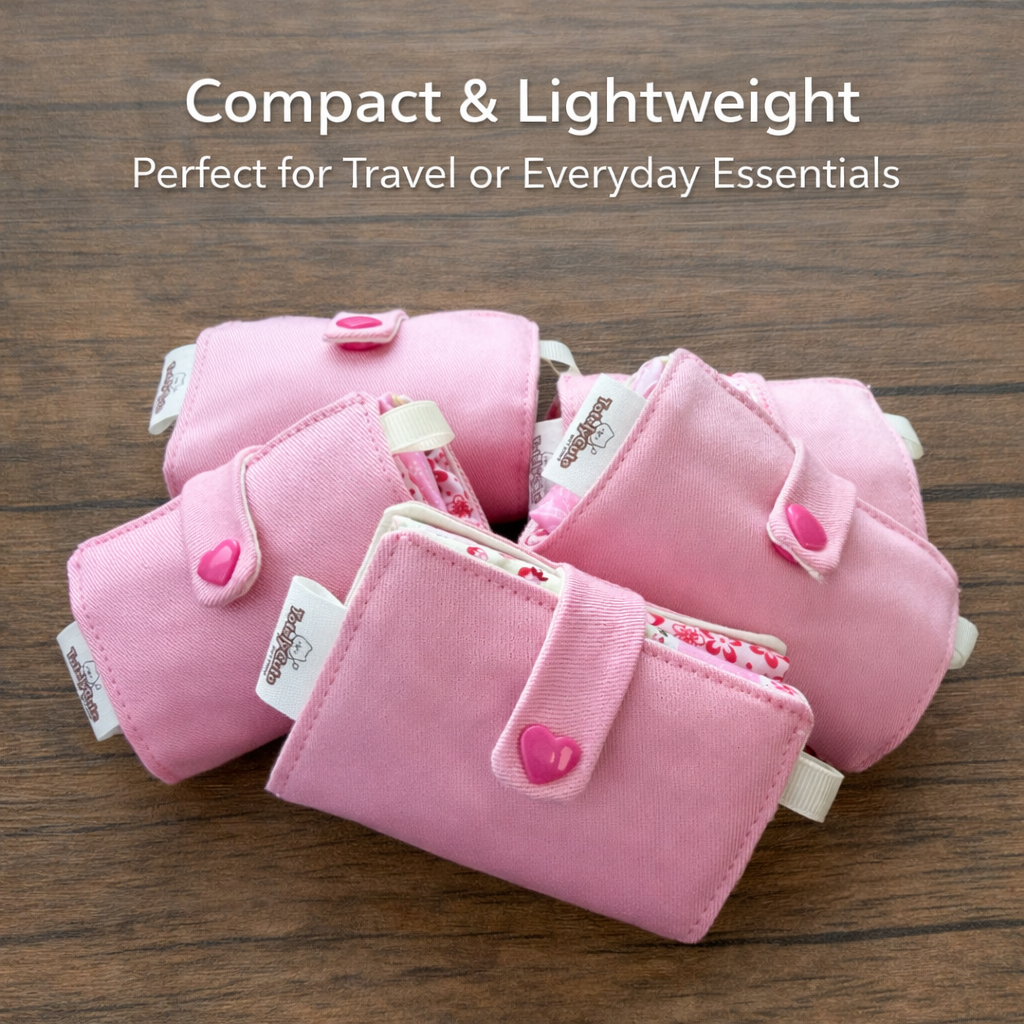 Handmade Compact Foldable Shopping Bag - Pink