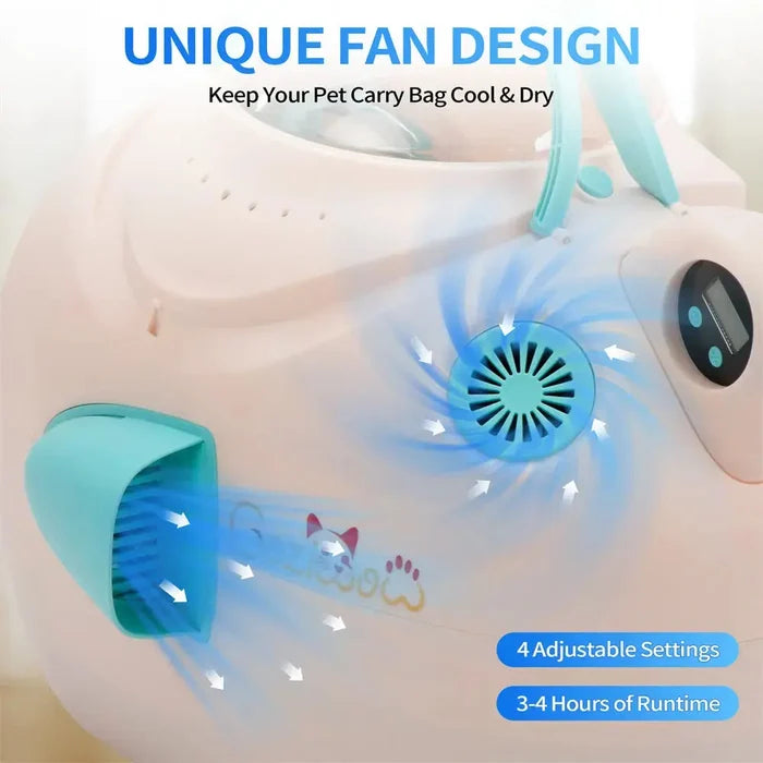 2-in-1 Space Capsule Pet Stroller with Cooling Fan