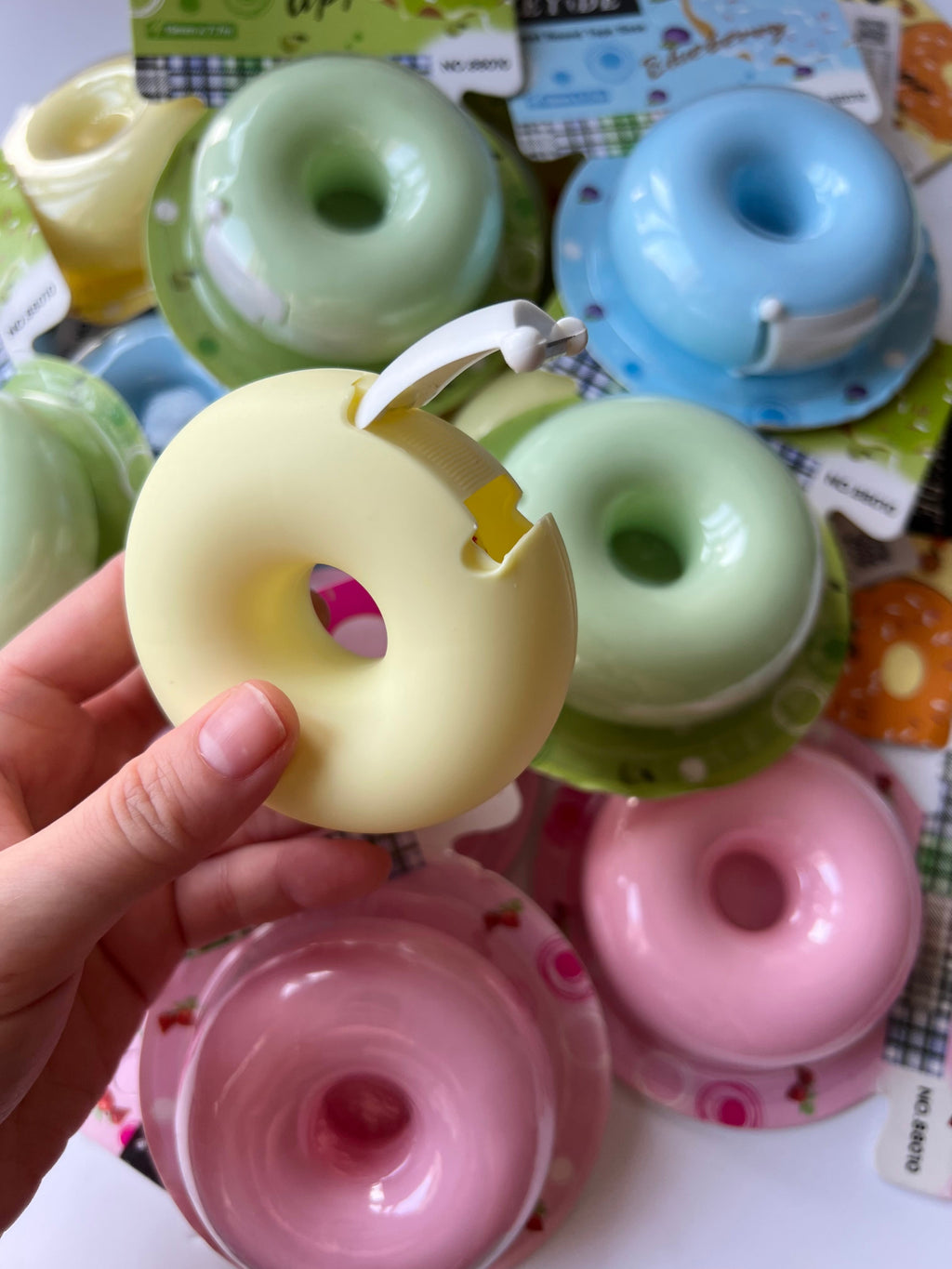 Kawaii Donut Tape Holder – Refillable Pastel Design