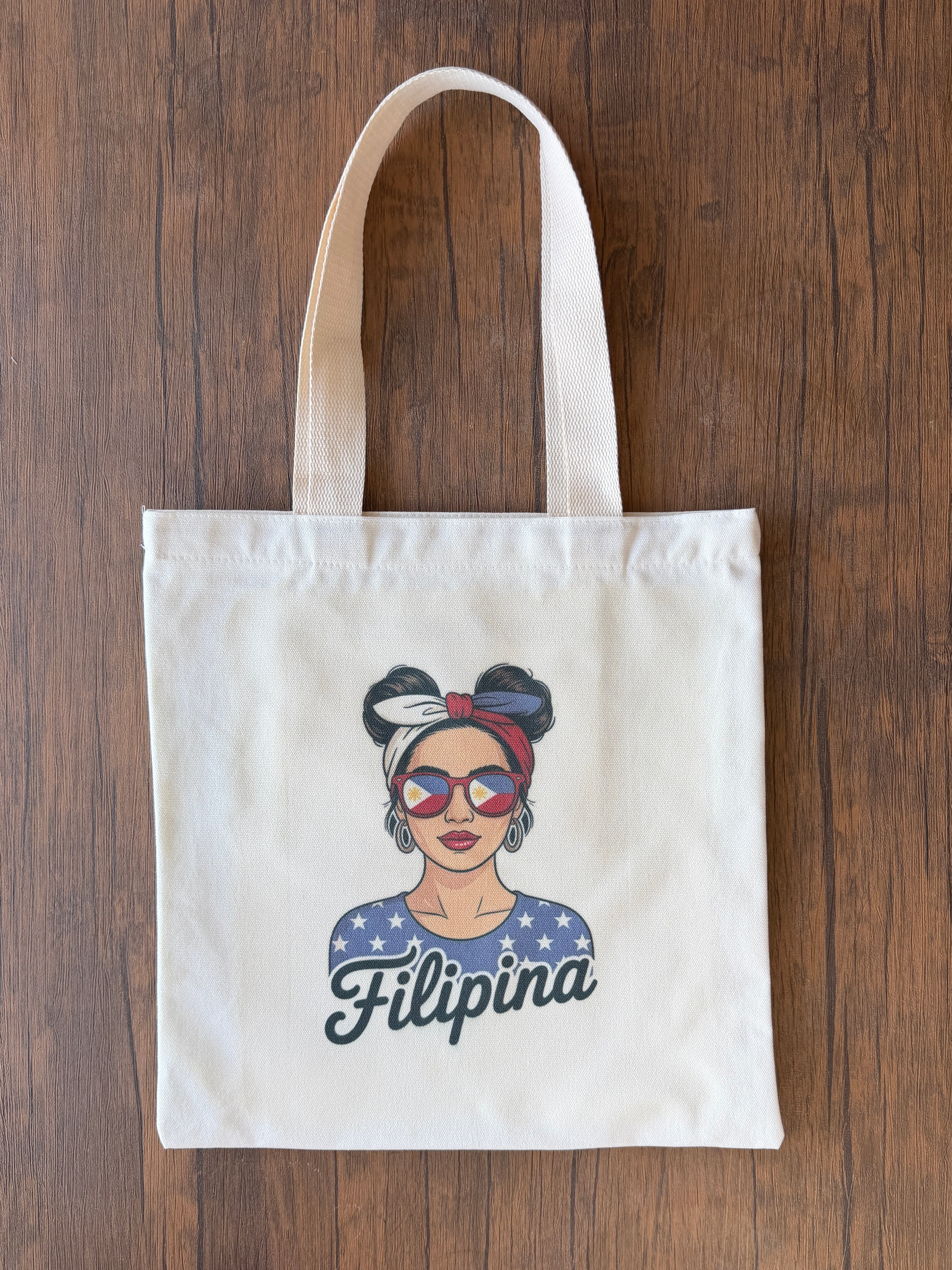 Filipino-Inspired Prints Cotton Canvas Tote Bag – with Zipper Pocket