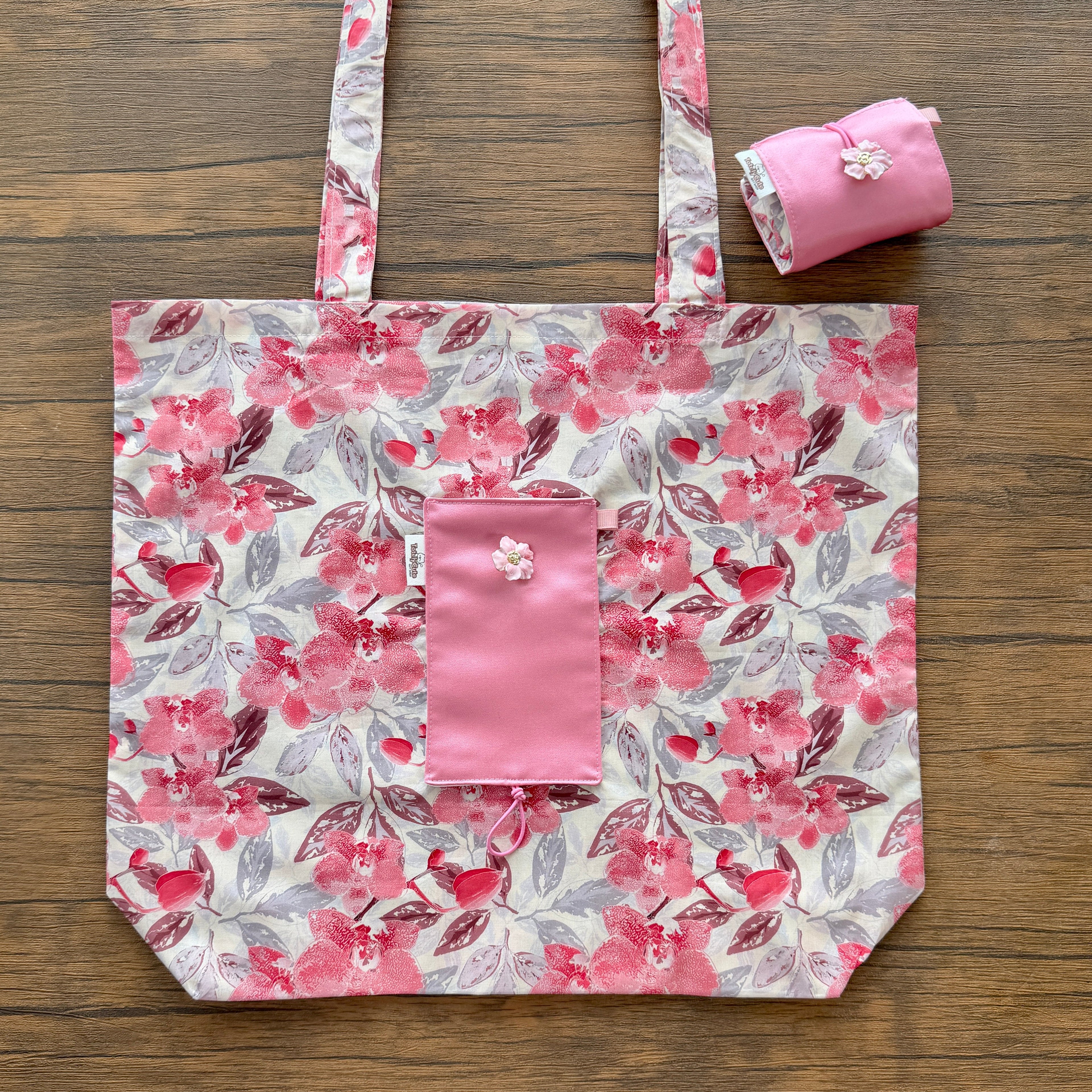 Foldable Eco Tote Bag – Lightweight 100% Cotton Reusable Shopping Bag | Custom Name Option