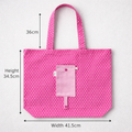 Handmade Compact Foldable Shopping Bag - Pink