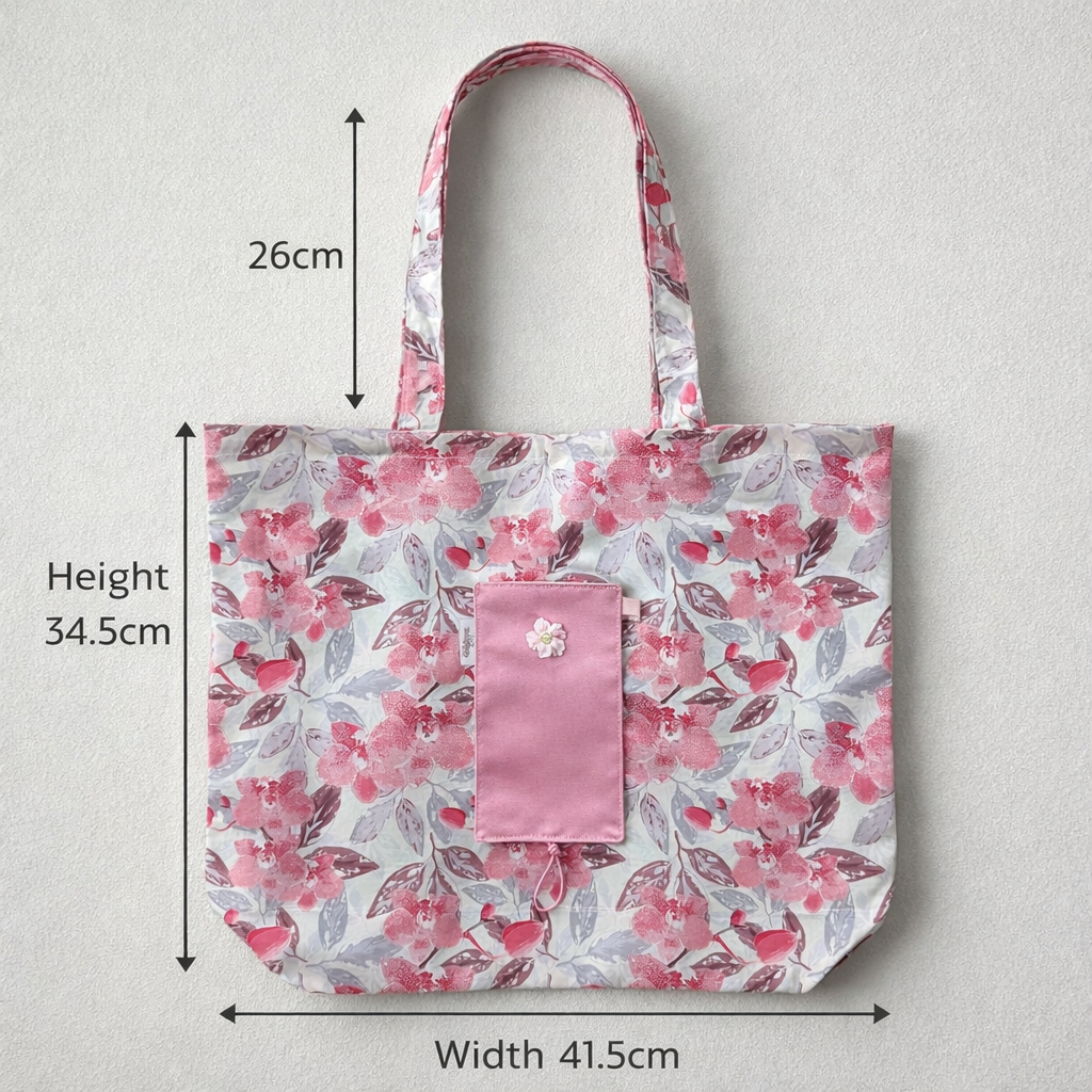 Foldable Eco Tote Bag – Lightweight 100% Cotton Reusable Shopping Bag | Custom Name Option