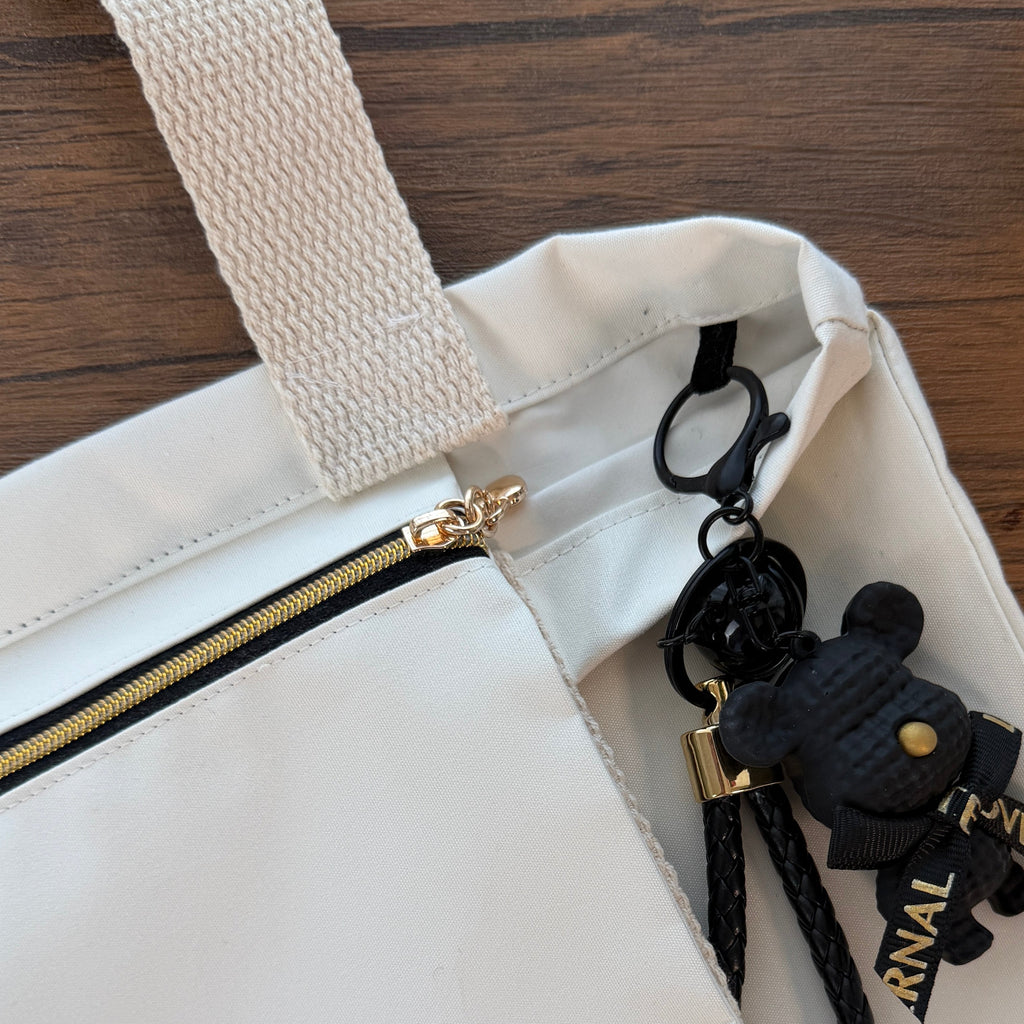 Personalised Handmade Tote Bag – Gift for Her, Custom Name, Secure Zip Pocket, High Quality Material