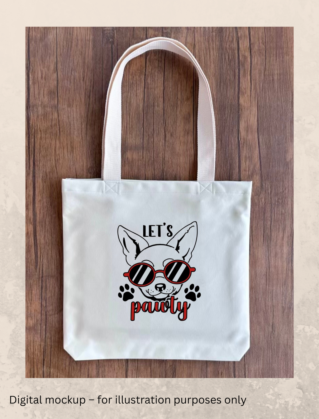 Personalised Handmade Tote Bag – Gift for Her, Custom Name, Secure Zip Pocket, High Quality Material