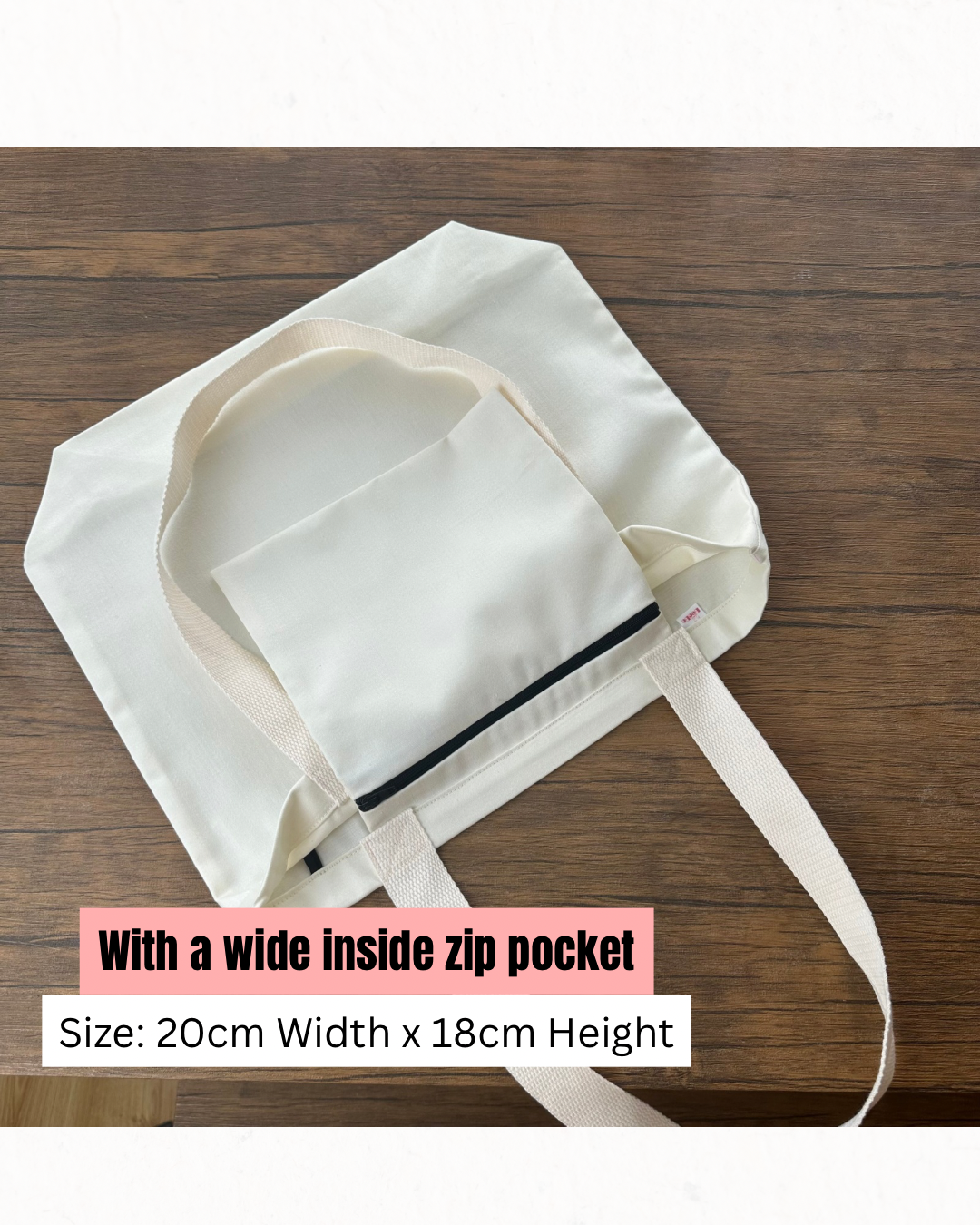 Personalized Panda Tote Bag – ‘Not Today’ Print with Custom Name Inner Pocket