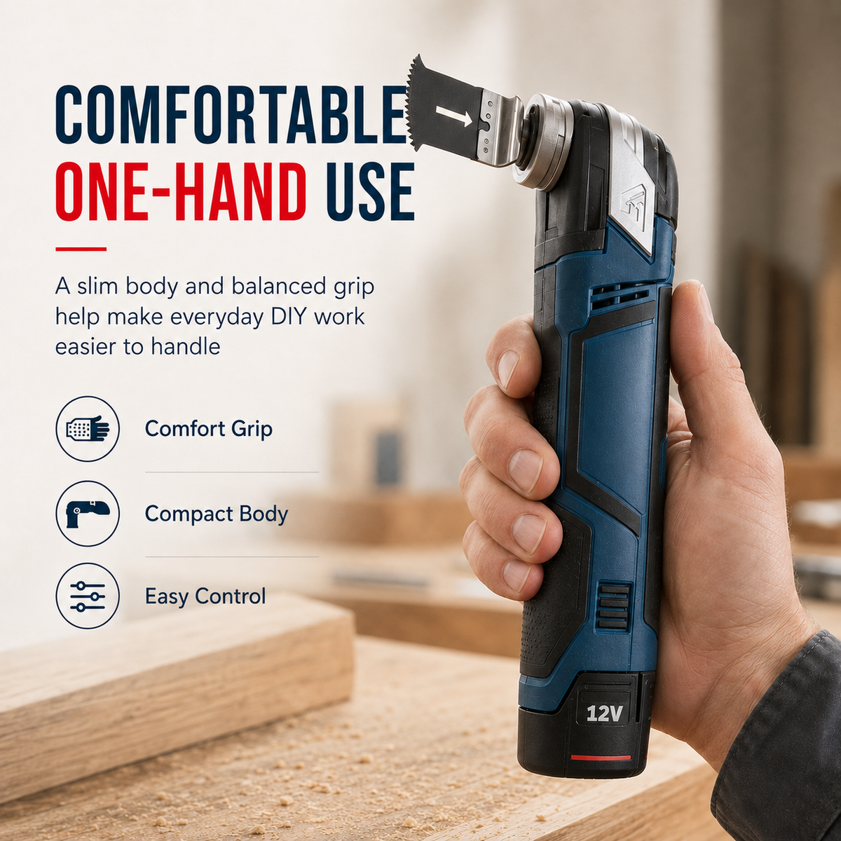 12V Cordless Precision Cutter for Wood DIY Trimming
