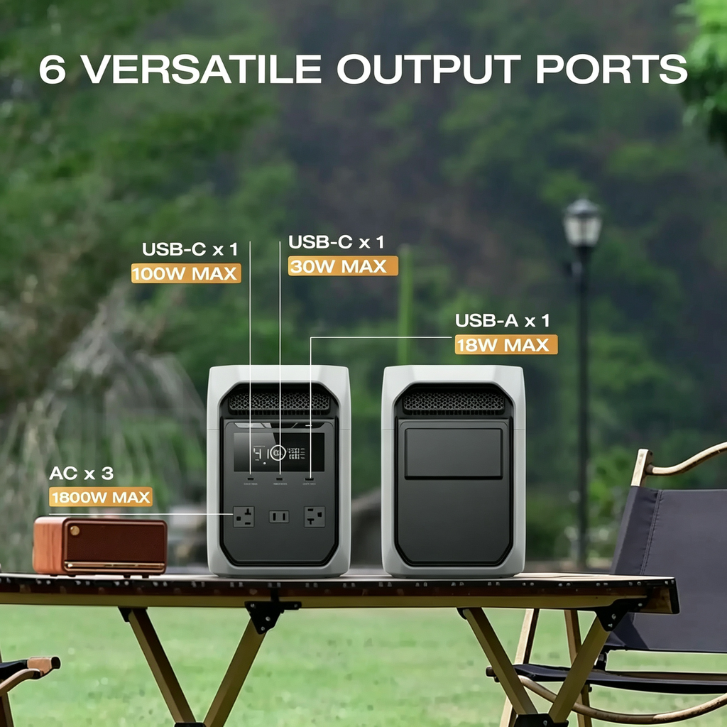 Solar Portable Power Station 1800W AC Output