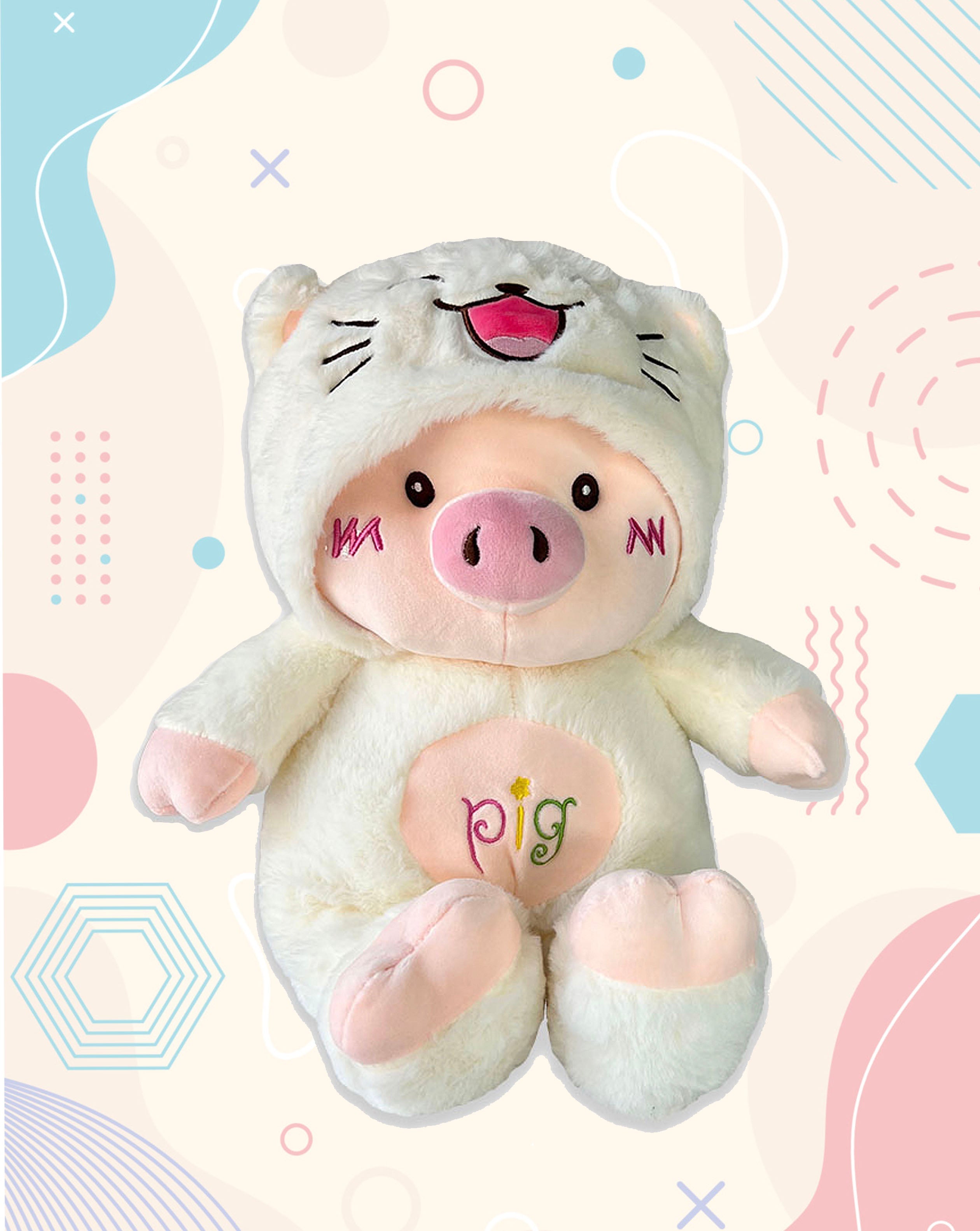 45cm Plush Pig Toy – Soft Stuffed Animal in Cute Hoodie, Gift for Kids & Collectors